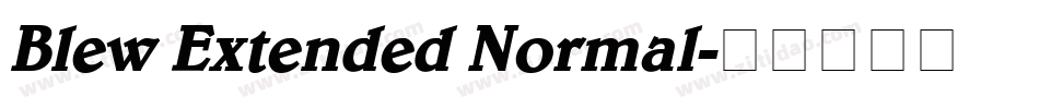 Blew Extended Normal字体转换